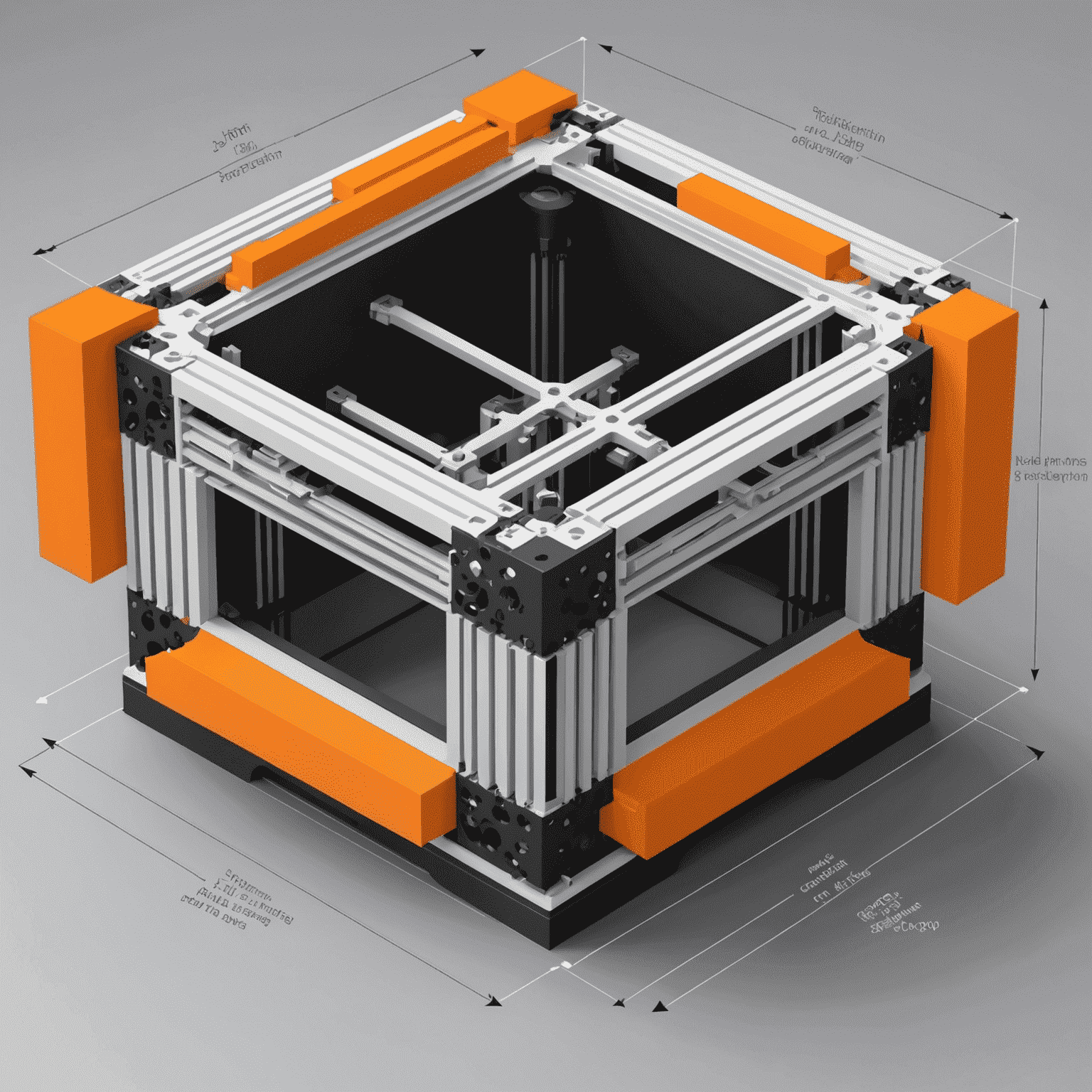 Diagram showing optimal model orientation for 3D printing, with arrows indicating print direction and support structures